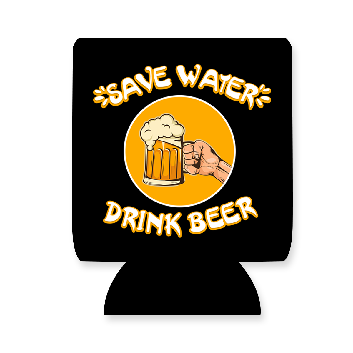 Save Water Drink Beer" Can Sleeve｜Emotional Support Beer Can Sleeve Holder｜Funny & Reusable｜Non-Slip｜Pool Party Camping｜Funny Gifts for Men Dad Husband｜Man Gift Set｜Collapsible Can Coolers