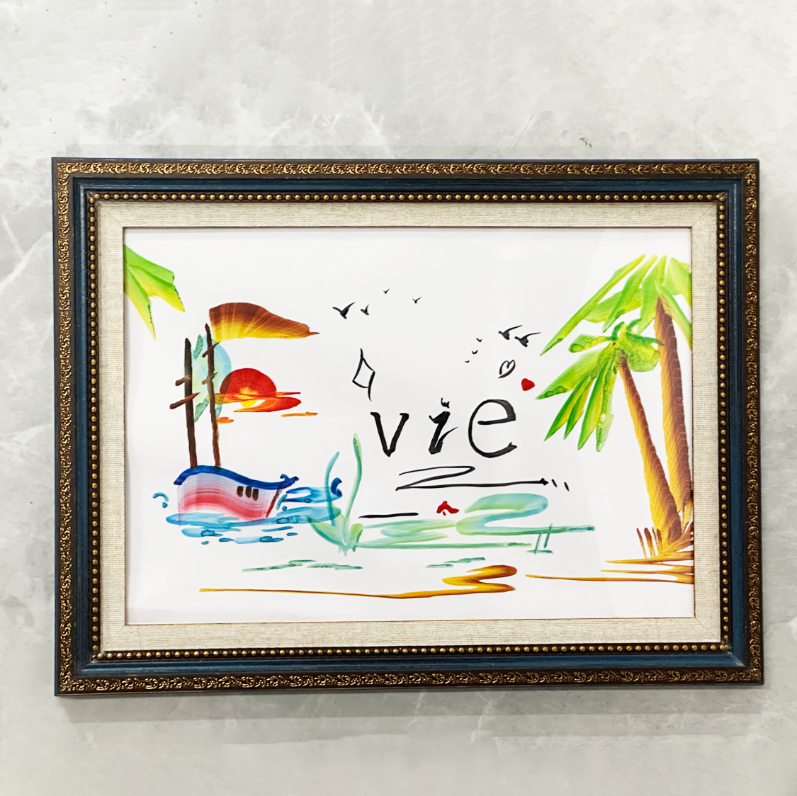 Original design-name painting（ frame-can be hung/placed)